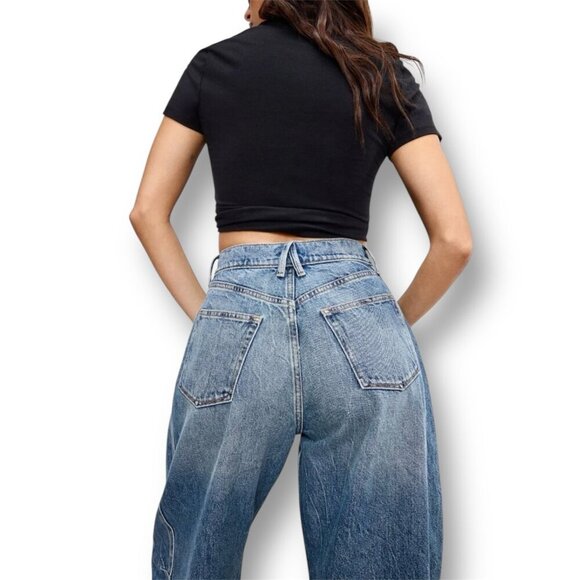 NWT Good American Extreme Barrel Jeans Size 8/29 Indigo $179 Wide-Leg Normcore - Picture 6 of 16